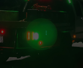 UTV rear lighting at night