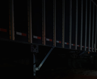 Trailer with lighting at night